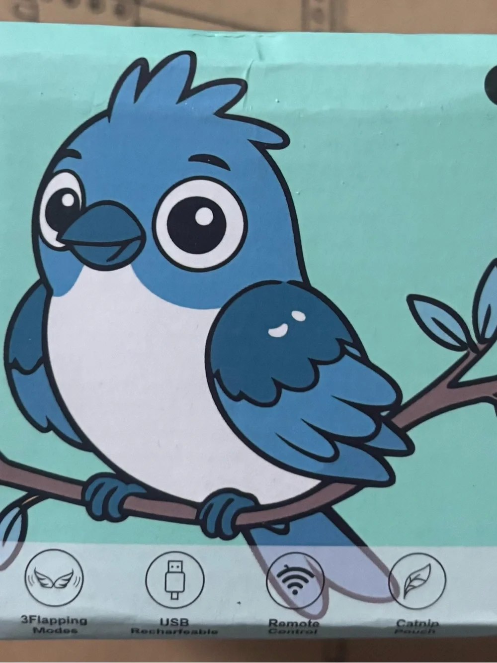 Interactive Flappy Bird Plush Toy - Blue